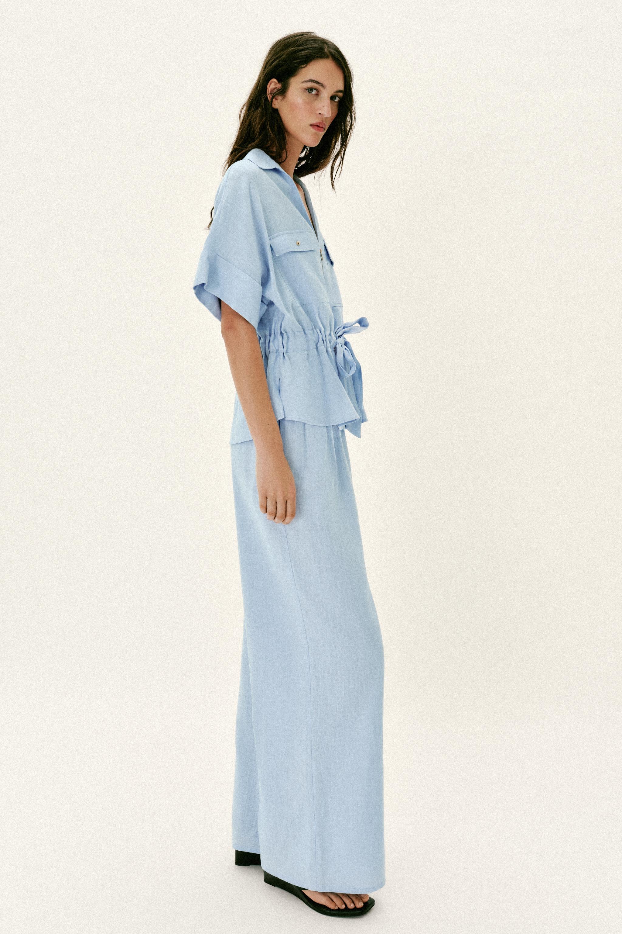 WIDE LINEN PANTS